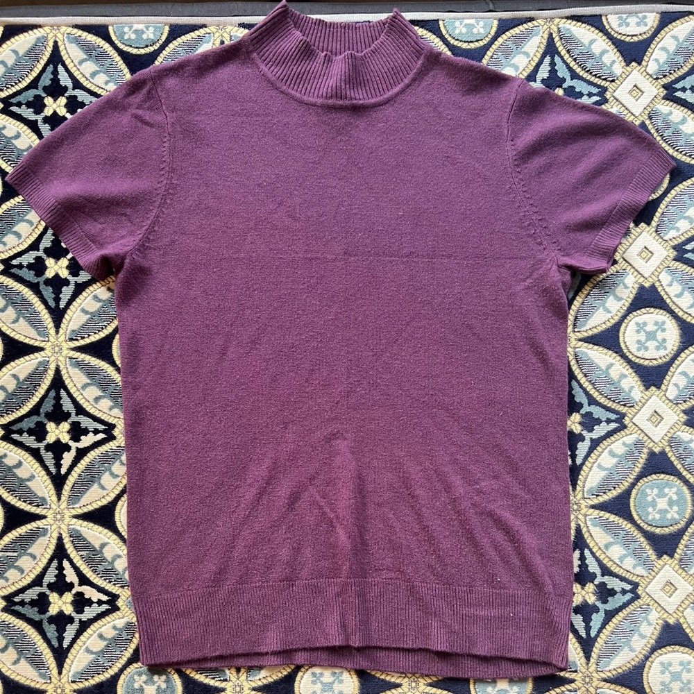 Sag Harbor Purple Mock Neck Sweater Women’s size L